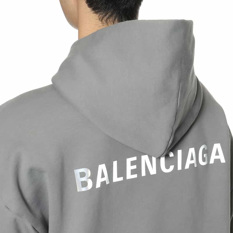 BALENCIAGA BALENCIAGA＜バレンシアガ＞ ロゴ入りスウェットフーディ GRAY