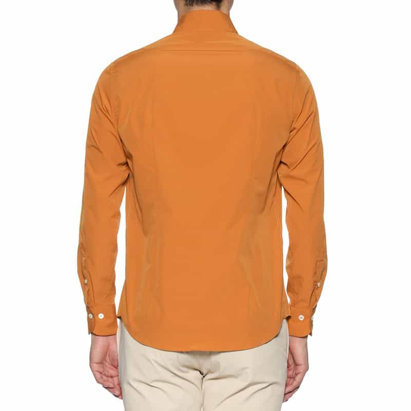 BARNEYS NEW YORK ウォッシャブル カッタウェイカラーシャツ ORANGE