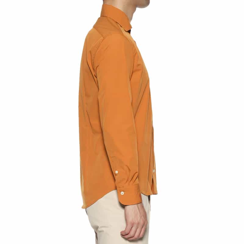 BARNEYS NEW YORK ウォッシャブル カッタウェイカラーシャツ ORANGE