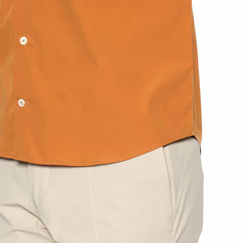 BARNEYS NEW YORK ウォッシャブル カッタウェイカラーシャツ ORANGE