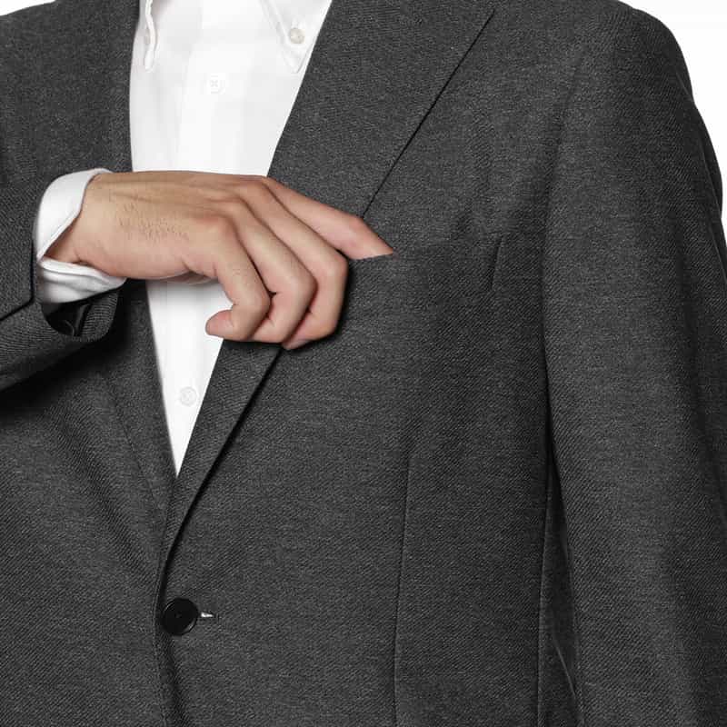 BARNEYS NEW YORK セットアップ ツイルジャージージャケット GRAY