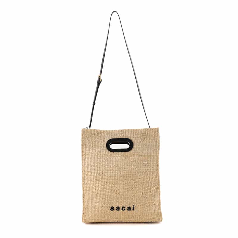 SACAI SACAI＜サカイ＞アバカ素材ショルダーバッグ BLACK