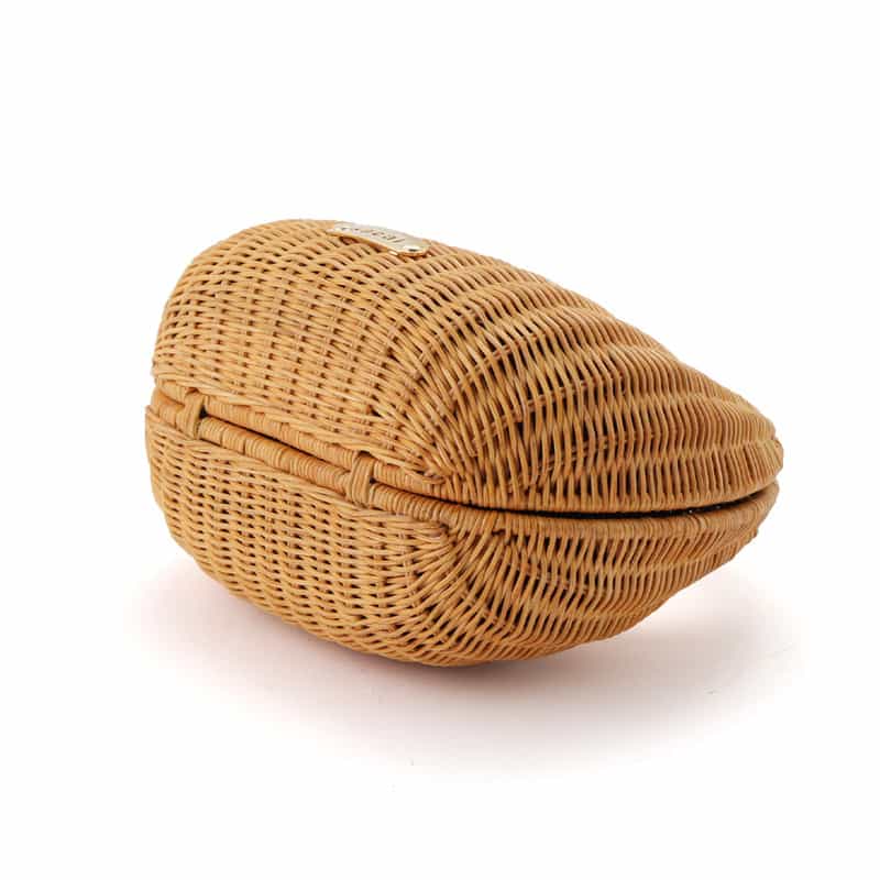 SACAI SACAI＜サカイ＞ラタン素材ラウンドハンドバッグ BEIGE