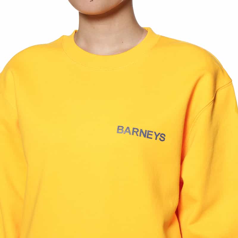 BARNEYS NEW YORK "BARNEYS" ロゴ入りスウェットプルオーバー GOLD