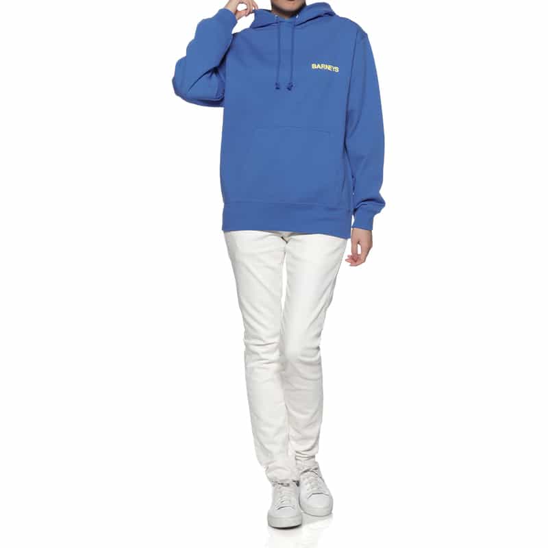 BARNEYS NEW YORK "BARNEYS" ロゴ入りスウェットフーディ BLUE