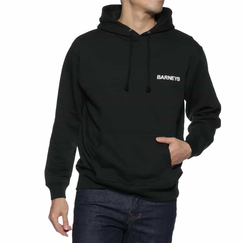 BARNEYS NEW YORK "BARNEYS" ロゴ入りスウェットフーディ BLACK