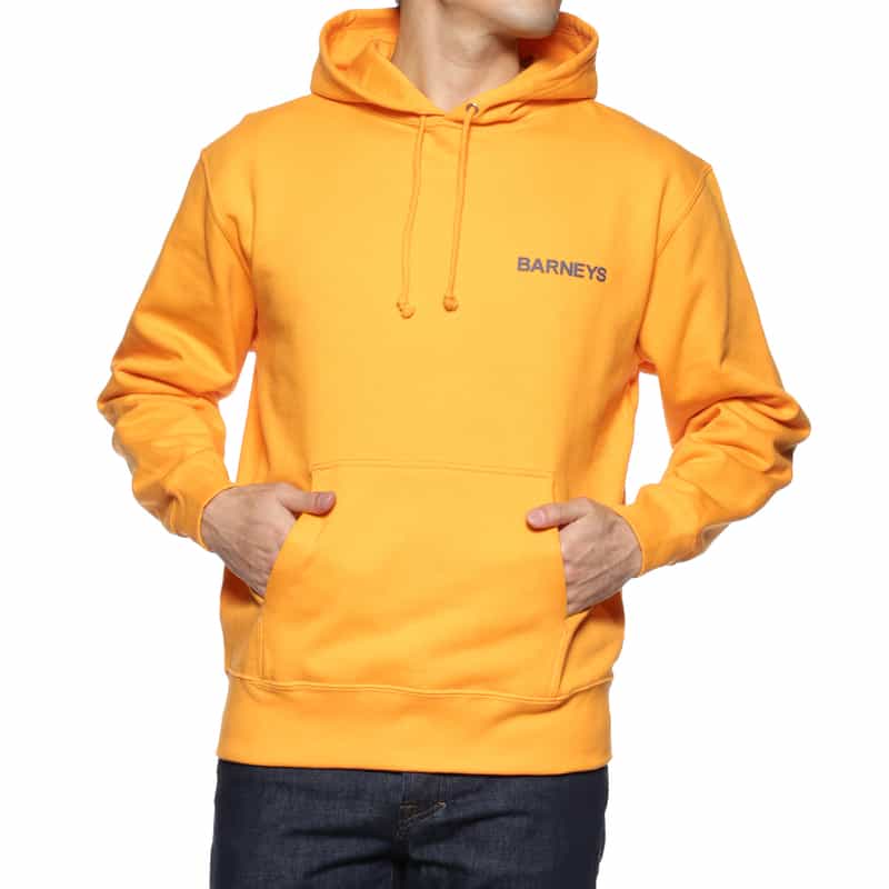 BARNEYS NEW YORK "BARNEYS" ロゴ入りスウェットフーディ GOLD