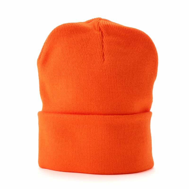 BARNEYS NEW YORK "BARNEYS" ロゴ入りニットキャップ ORANGE