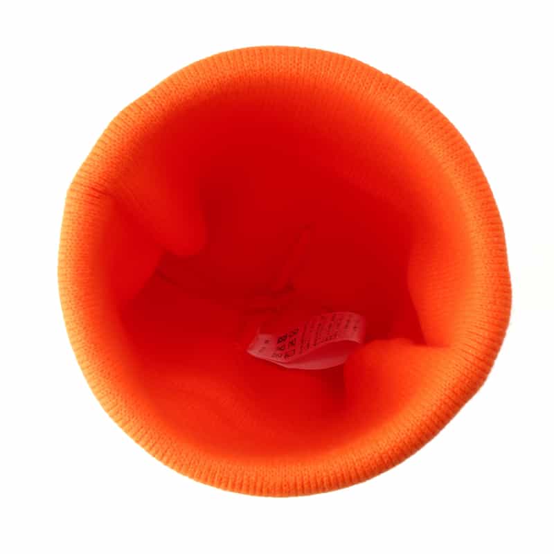 BARNEYS NEW YORK "BARNEYS" ロゴ入りニットキャップ ORANGE