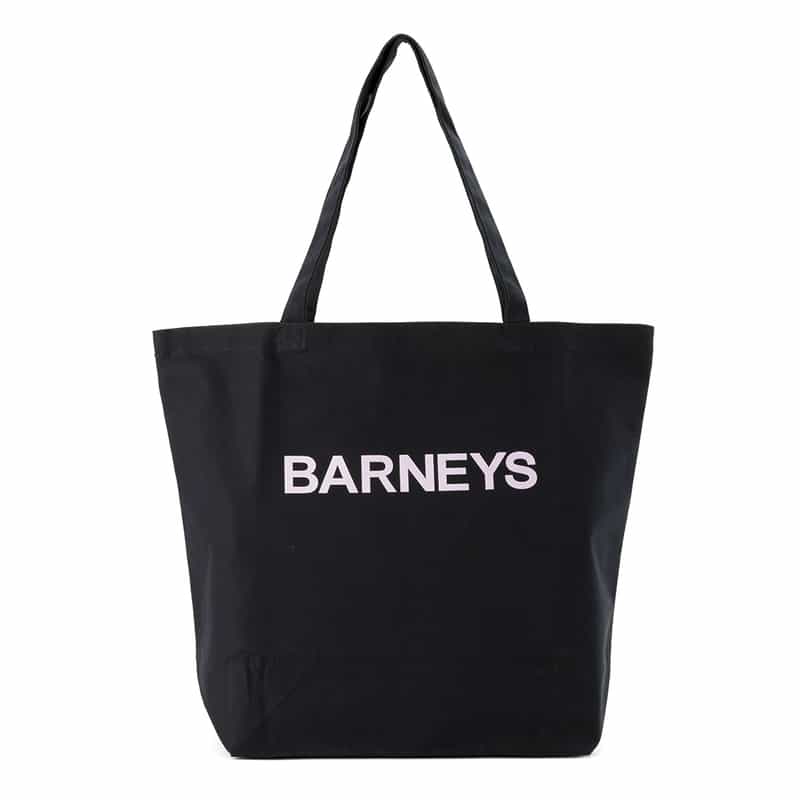 BARNEYS NEW YORK "BARNEYS" ロゴ入りトートバッグ（L） NAVY