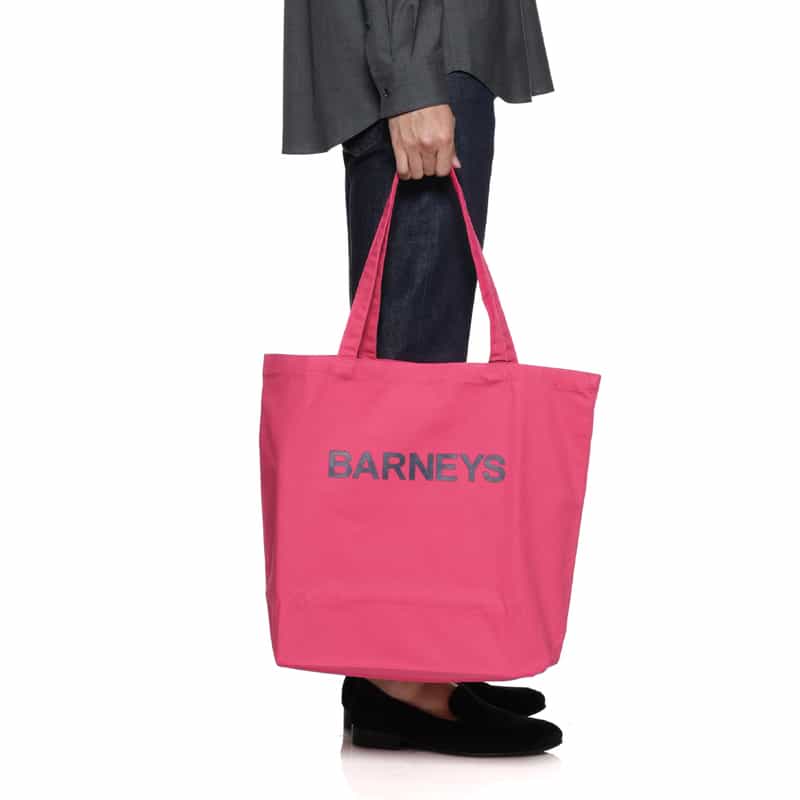 BARNEYS NEW YORK "BARNEYS" ロゴ入りトートバッグ（L） PINK