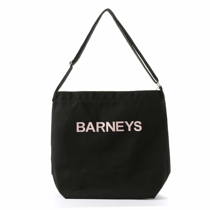 BARNEYS NEW YORK "BARNEYS" ロゴ入りデザイントートバッグ BLACK