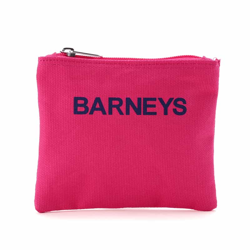 BARNEYS NEW YORK "BARNEYS" ロゴ入りポーチ（S） PINK
