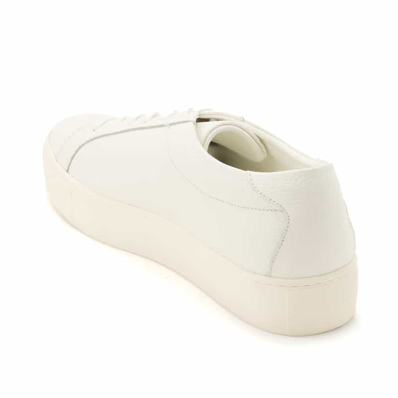 BARNEYS NEW YORK レースアップ レザードレススニーカー WHITE