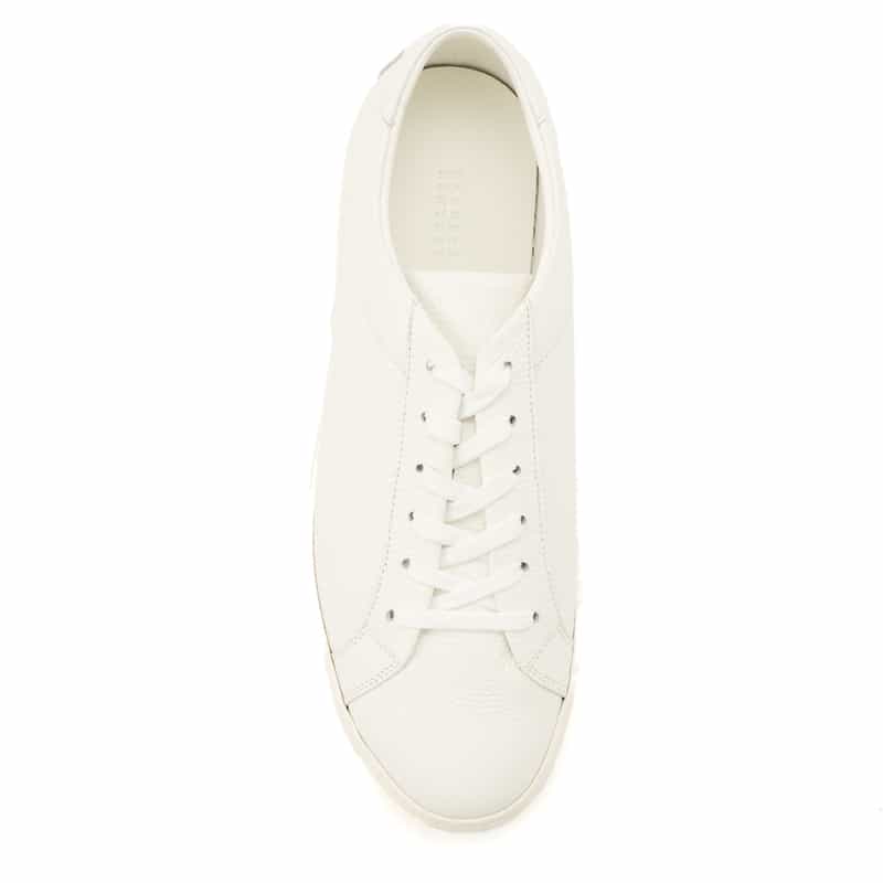 BARNEYS NEW YORK レースアップ レザードレススニーカー WHITE