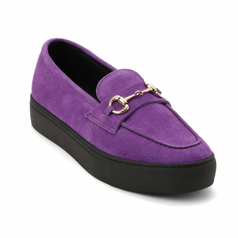 BARNEYS NEW YORK レザードレススニーカー PURPLE