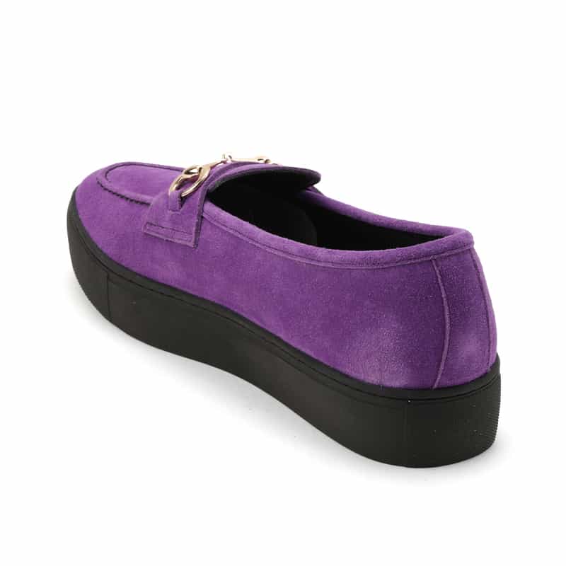 BARNEYS NEW YORK レザードレススニーカー PURPLE