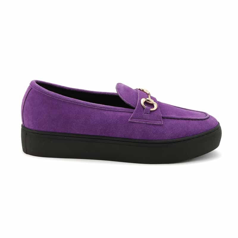 BARNEYS NEW YORK レザードレススニーカー PURPLE