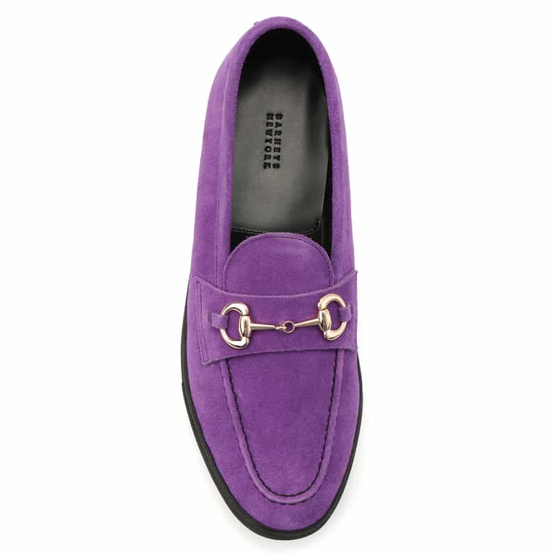 BARNEYS NEW YORK レザードレススニーカー PURPLE