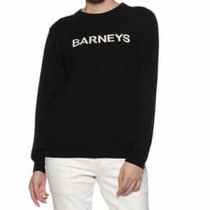 "BARNEYS" ロゴ入りニットプルオーバー（ウィメンズサイズ）