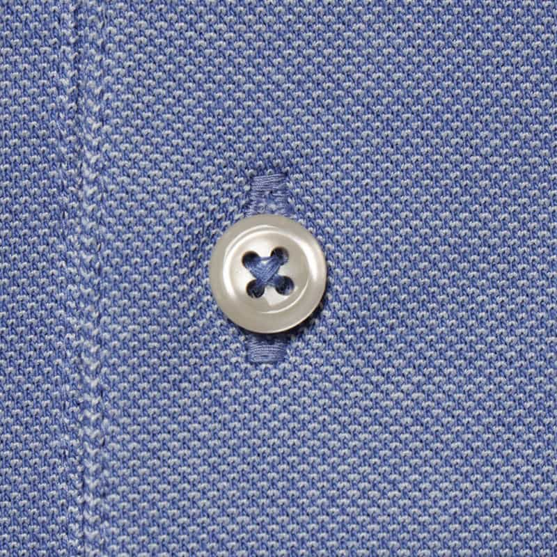 BARNEYS NEW YORK シーアイランドコットン ドライ鹿の子ポロシャツ LT BLUE