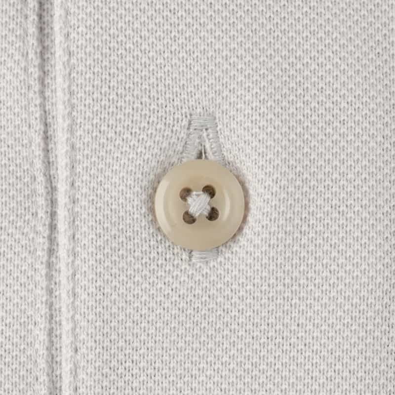 BARNEYS NEW YORK シーアイランドコットン ドライ鹿の子ポロシャツ LT GRAY