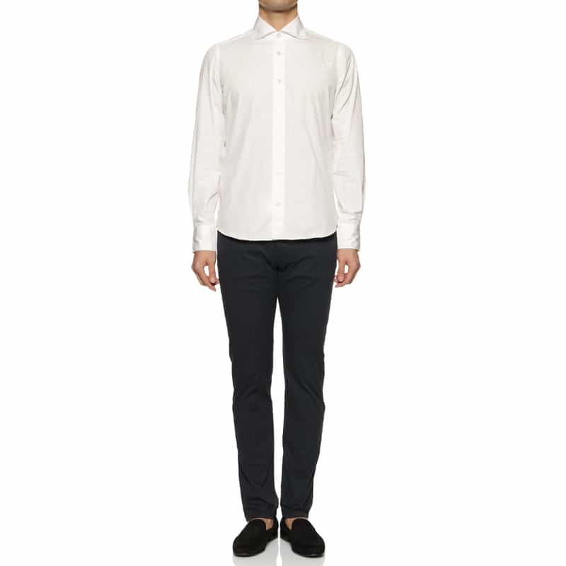 FINAMORE FINAMORE＜フィナモレ＞コットンシャツ "SIMONE" WHITE