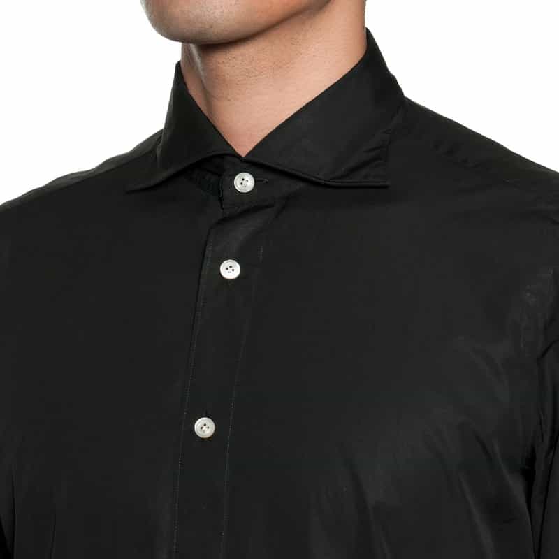 FINAMORE FINAMORE＜フィナモレ＞レギュラーカラーシャツ BLACK