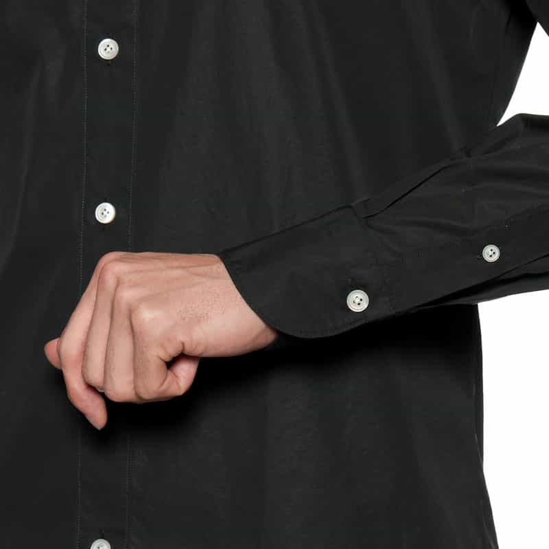 FINAMORE FINAMORE＜フィナモレ＞レギュラーカラーシャツ BLACK