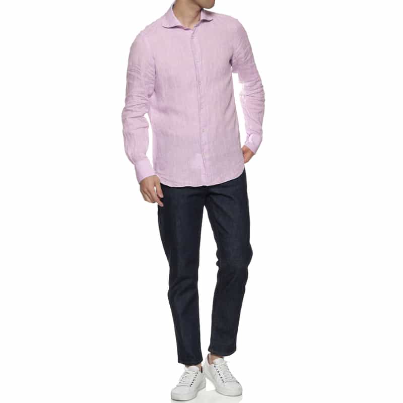 FINAMORE FINAMORE＜フィナモレ＞リネンシャツ"PANTELLERIA" PURPLE