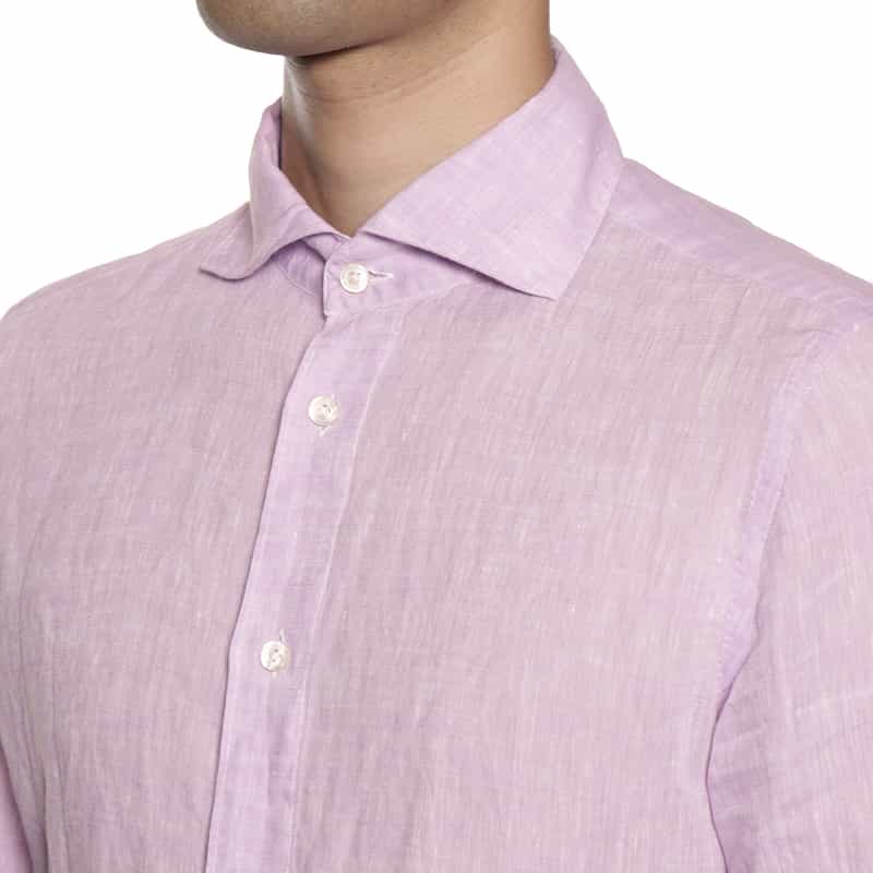 FINAMORE FINAMORE＜フィナモレ＞リネンシャツ"PANTELLERIA" PURPLE