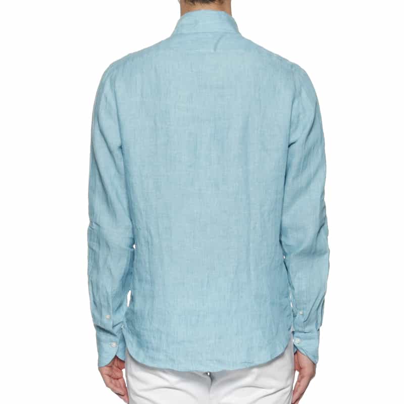 FINAMORE FINAMORE＜フィナモレ＞リネンシャツ"PANTELLERIA" BLUE