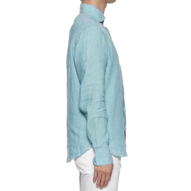 FINAMORE FINAMORE＜フィナモレ＞リネンシャツ"PANTELLERIA" BLUE