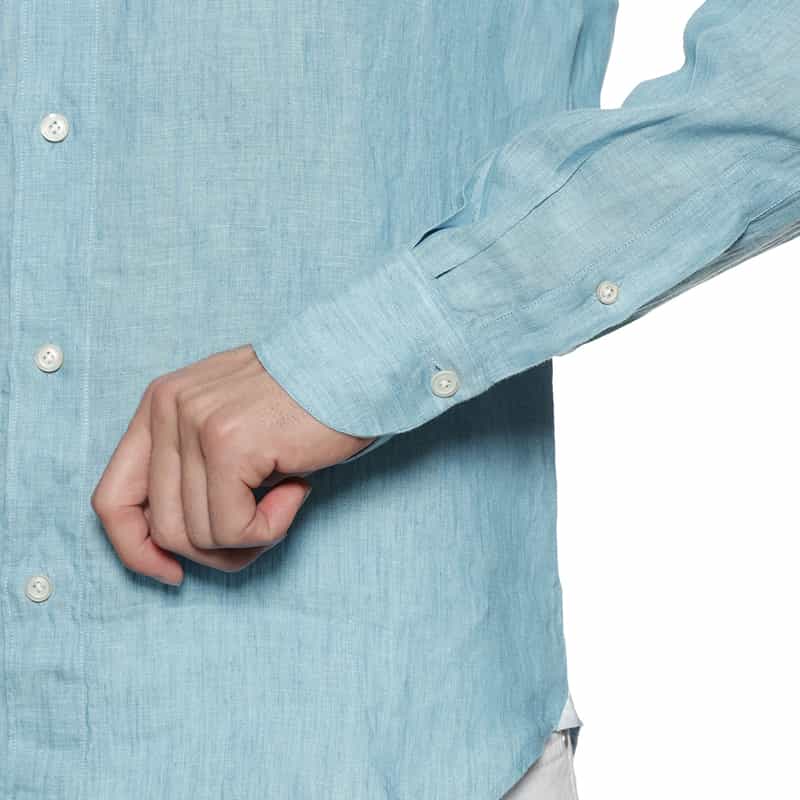 FINAMORE FINAMORE＜フィナモレ＞リネンシャツ"PANTELLERIA" BLUE