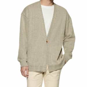 ローゲージ鹿の子素材ニットカーディガン