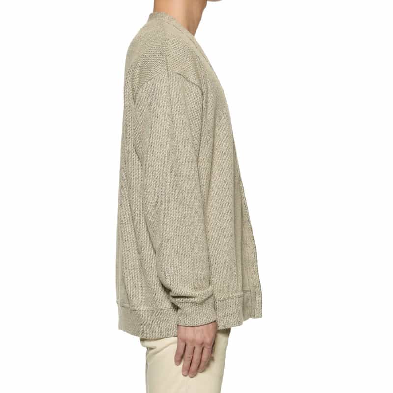 BARNEYS NEW YORK ローゲージ鹿の子素材ニットカーディガン BEIGE