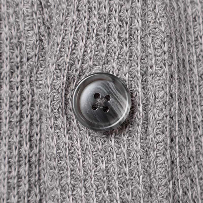 BARNEYS NEW YORK ローゲージ鹿の子素材ニットカーディガン GRAY