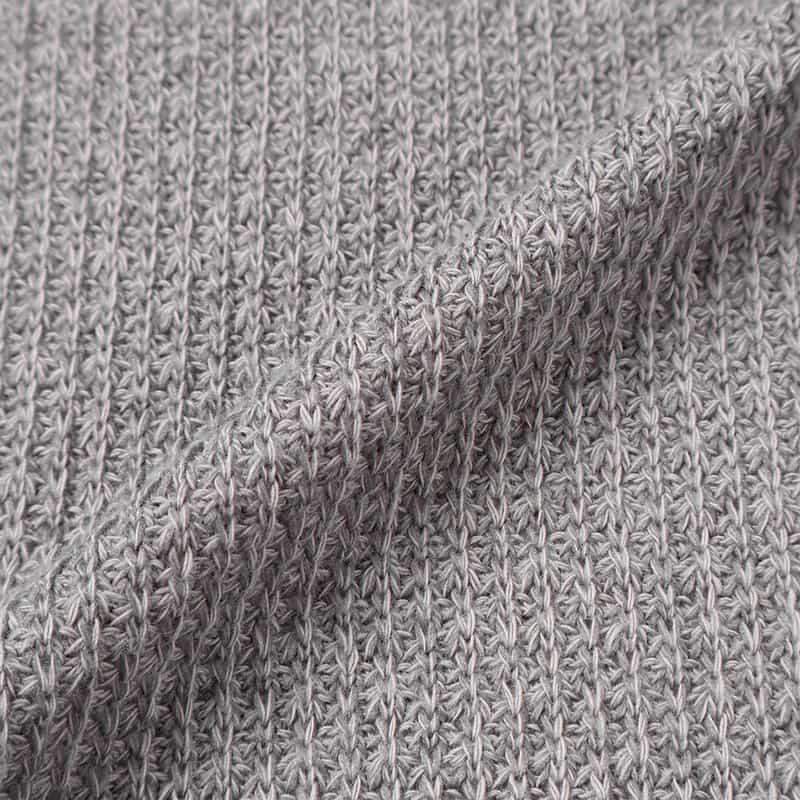 BARNEYS NEW YORK ローゲージ鹿の子素材ニットカーディガン GRAY