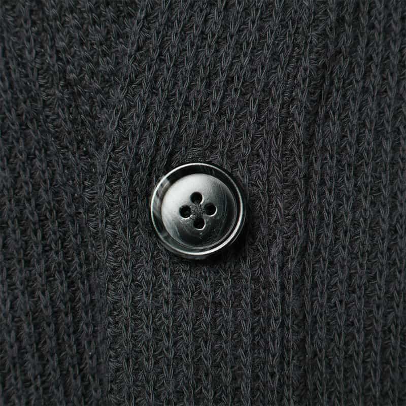 BARNEYS NEW YORK ローゲージ鹿の子素材ニットカーディガン DARK GRAY