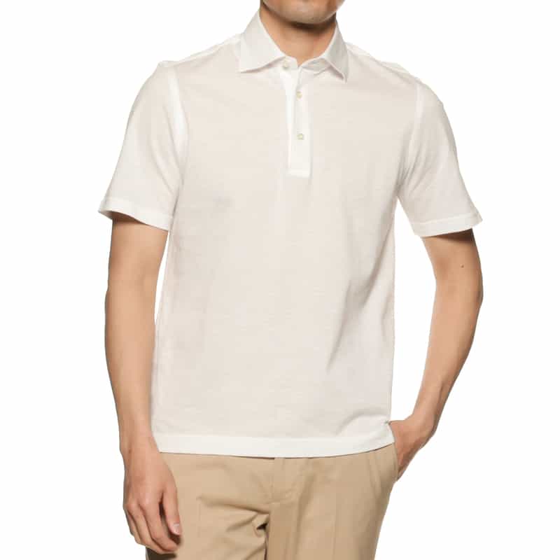 GUY ROVER GUY ROVER＜ギ ローバー＞コットン鹿の子ポロシャツ WHITE