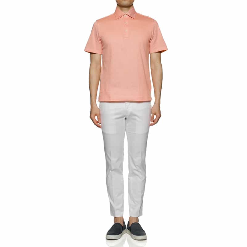 GUY ROVER GUY ROVER＜ギ ローバー＞コットン鹿の子ポロシャツ ORANGE