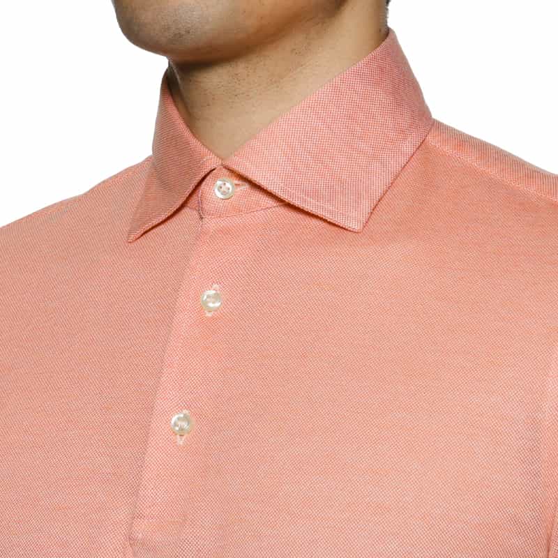 GUY ROVER GUY ROVER＜ギ ローバー＞コットン鹿の子ポロシャツ ORANGE