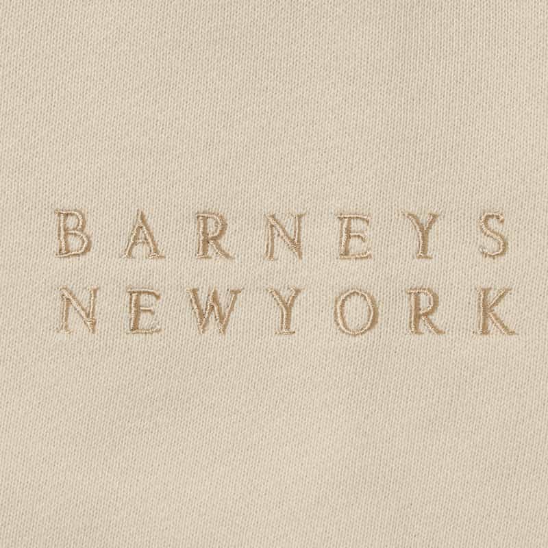 BARNEYS NEW YORK ロゴ入りスエットジップパーカー BEIGE