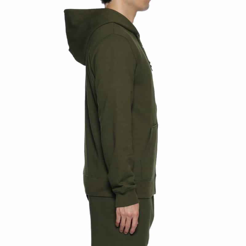 BARNEYS NEW YORK ロゴ入りスエットジップパーカー GREEN