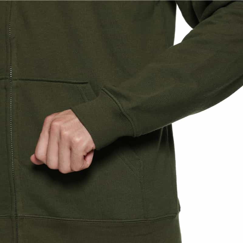 BARNEYS NEW YORK ロゴ入りスエットジップパーカー GREEN