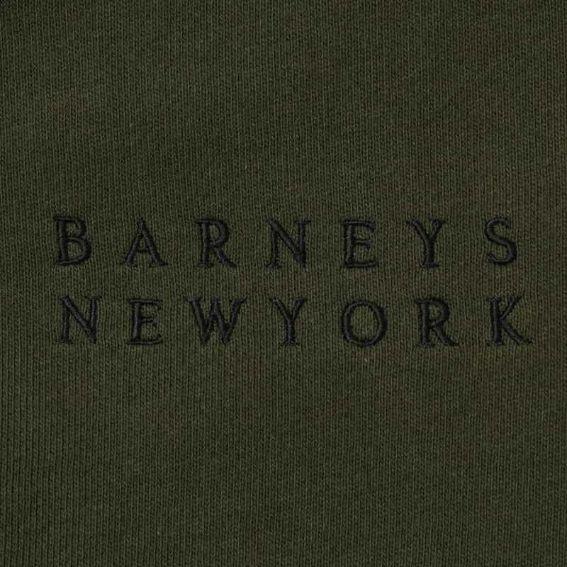 BARNEYS NEW YORK ロゴ入りスエットジップパーカー GREEN
