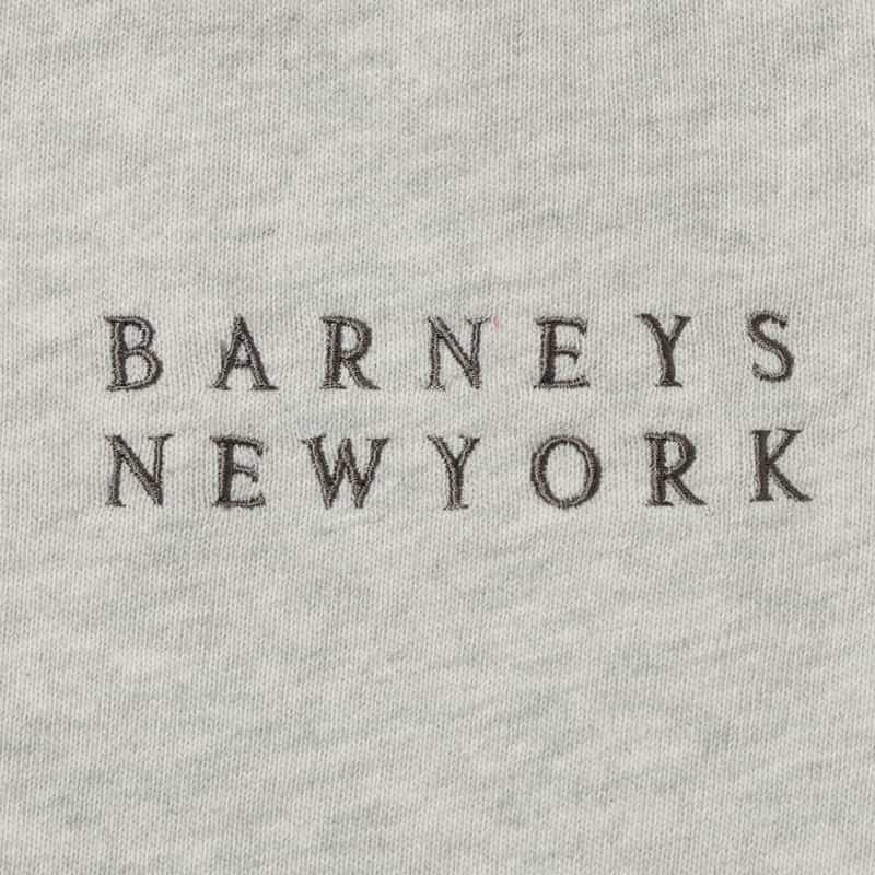 BARNEYS NEW YORK ロゴ入りスエットジップパーカー GRAY