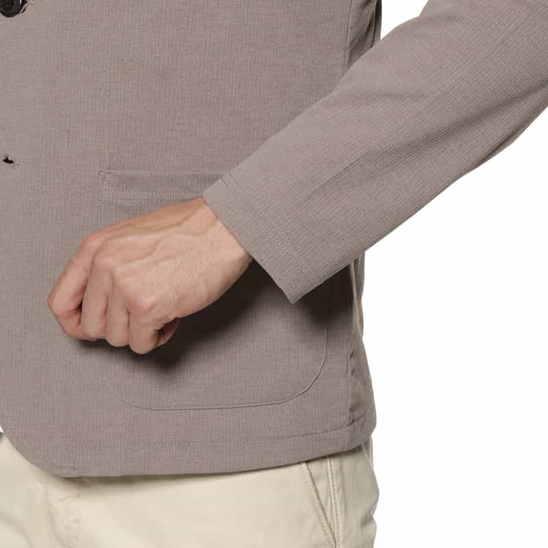 BARNEYS NEW YORK クレープ素材シャツジャケット BEIGE