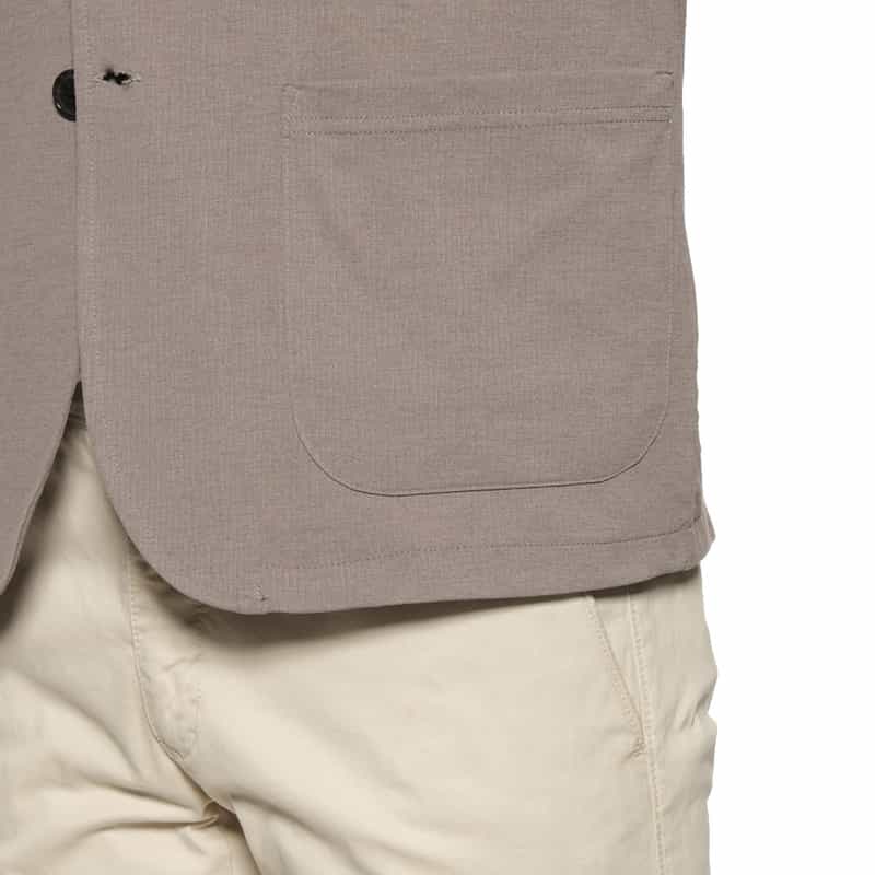 BARNEYS NEW YORK クレープ素材シャツジャケット BEIGE