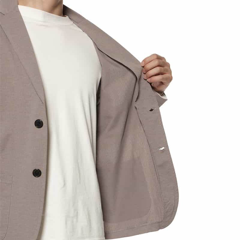 BARNEYS NEW YORK クレープ素材シャツジャケット BEIGE